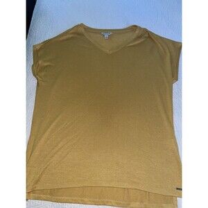 Orvis Women's Short Sleeve Yellow/Gold Top‎ Size L